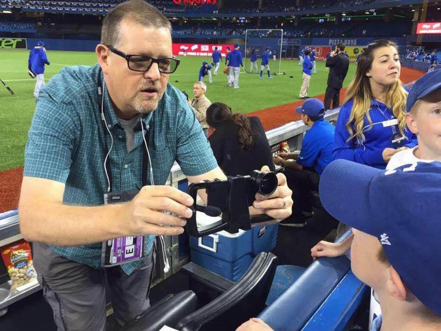 Monty Davis, mobile journalist, on assignment for The Kansas City Star in Toronto, Canada for the ALCS Series featuring the Royals vs. Blue Jays.